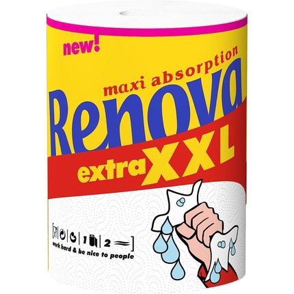 Max Absorb 200058150 Extra XXL Бумажное полотенце 1 рулон Белое большое Renova
Max Absorb 200058150 Extra XXL Бумажное полотенце 1 рулон Белое большое Renova