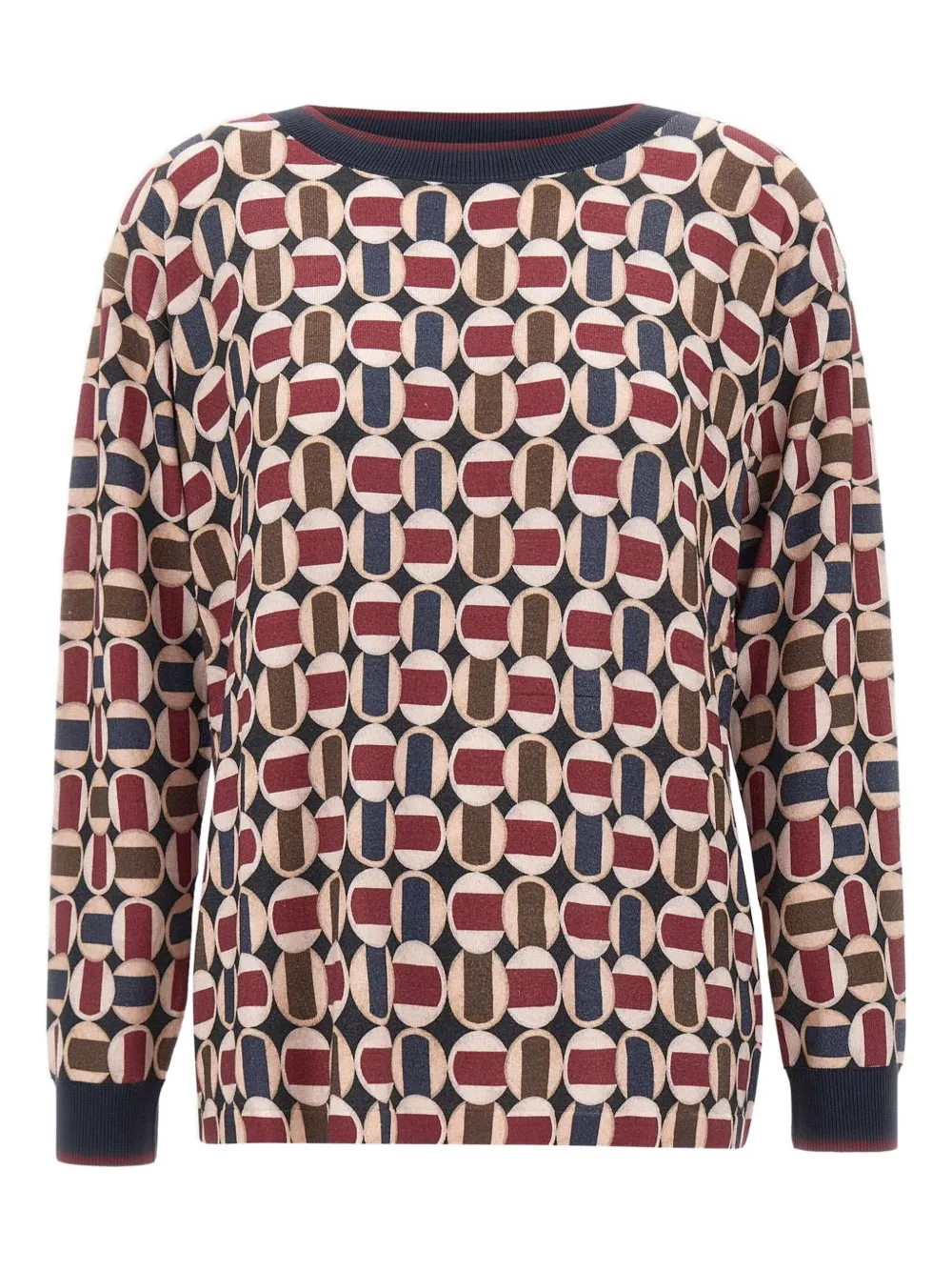 Футболка с длинными рукавами и геометрическим узором ELENA MIRO`, красный
Футболка с длинными рукавами и геометрическим узором ELENA MIRO`, красный