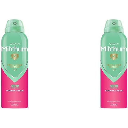 Женский дезодорант-антиперспирант Triple Odor Defense 48HR Protection Aerosol Flower Fresh 200ml - Pack of 2
Женский дезодорант-антиперспирант Triple Odor Defense 48HR Protection Aerosol Flower Fresh 200ml - Pack of 2