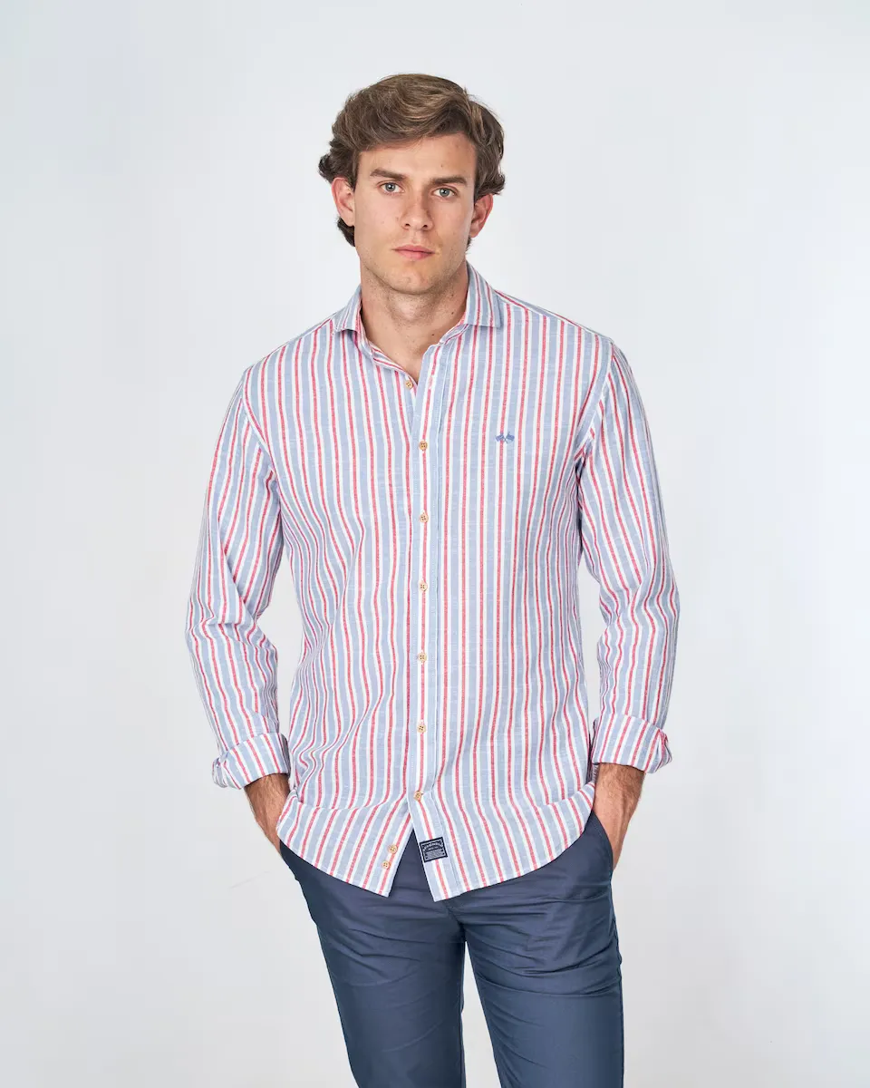 Мужская рубашка в деревенском стиле, классический крой, полоска Spagnolo, оранжевый
Мужская рубашка в деревенском стиле, классический крой, полоска Spagnolo, оранжевый