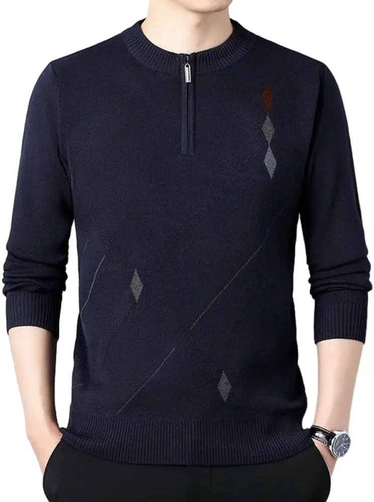 Мужской свитер-пуловер толстый теплый вязаный с длинными рукавами и воротником-стойкой SWEPER
Мужской свитер-пуловер толстый теплый вязаный с длинными рукавами и воротником-стойкой SWEPER