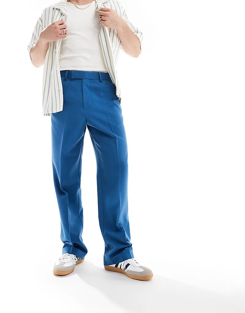 Элегантные широкие брюки темно-синего цвета ASOS DESIGN
Элегантные широкие брюки темно-синего цвета ASOS DESIGN