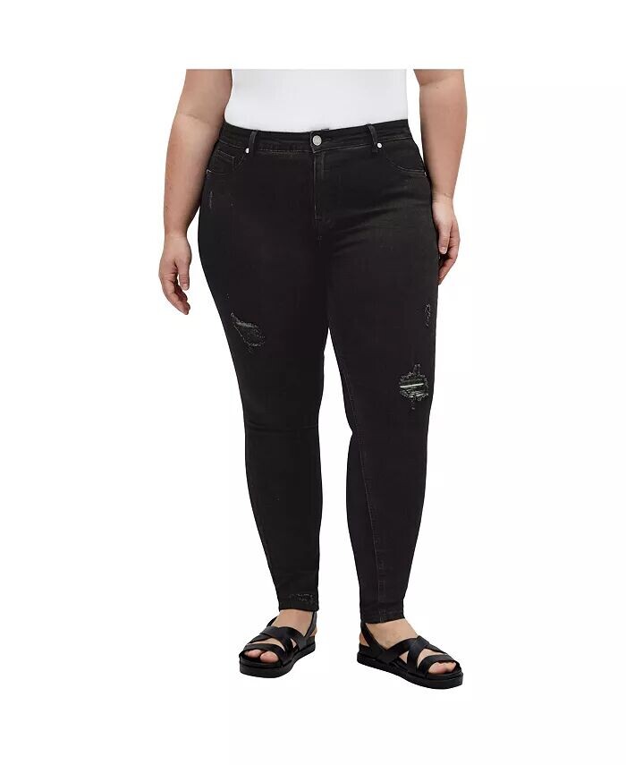 Джинсы Harley Nola размера Plus CITY CHIC, черный 
Джинсы Harley Nola размера Plus CITY CHIC, черный