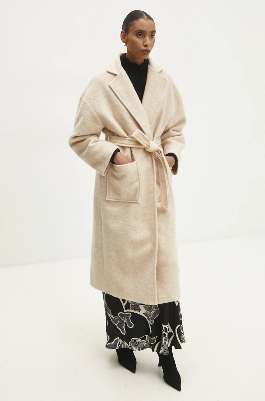 Шерстяное пальто Answear Lab, бежевый
Шерстяное пальто Answear Lab, бежевый