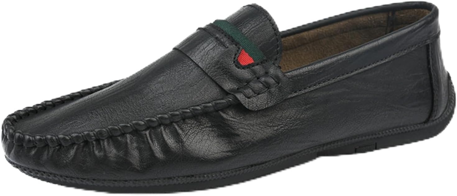 Мужские черные кожаные лоферы, стильные обувь на плоской подошве с контрастной отделкой, комфортная и элегантная повседневная обувь Aokisx
Мужские черные кожаные лоферы, стильные обувь на плоской подошве с контрастной отделкой, комфортная и элегантная повседневная обувь Aokisx