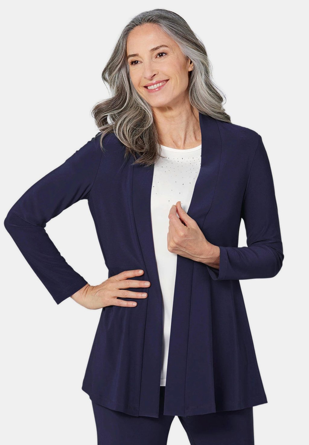 Кардиган WEICH FALLENDE LONG GOLDNER, синий 
Кардиган WEICH FALLENDE LONG GOLDNER, синий