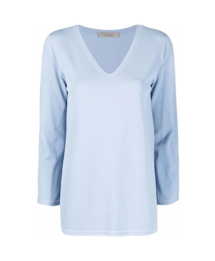 Джемпер с V-образным вырезом D.Exterior, синий
Джемпер с V-образным вырезом D.Exterior, синий