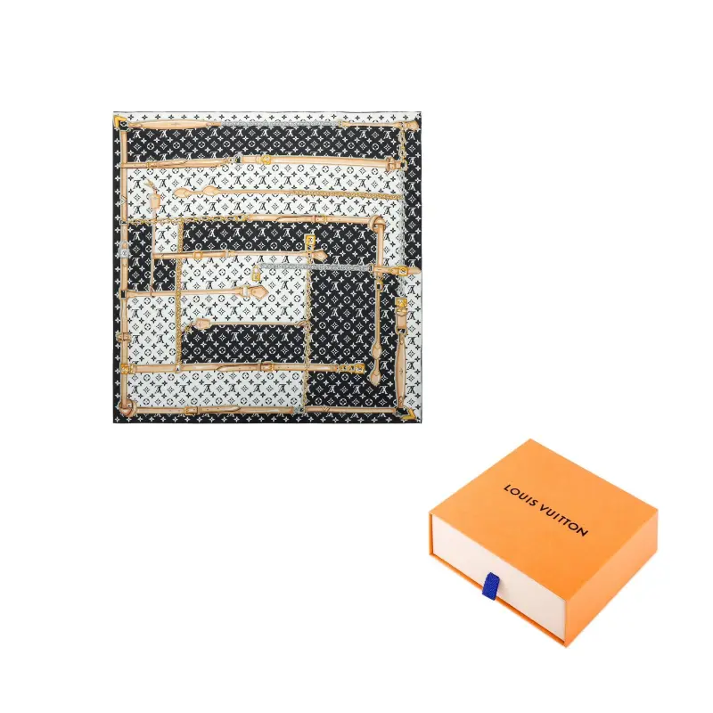 LOUIS VUITTON Шёлковый шарф унисекс чёрный, Black
LOUIS VUITTON Шёлковый шарф унисекс чёрный, Black