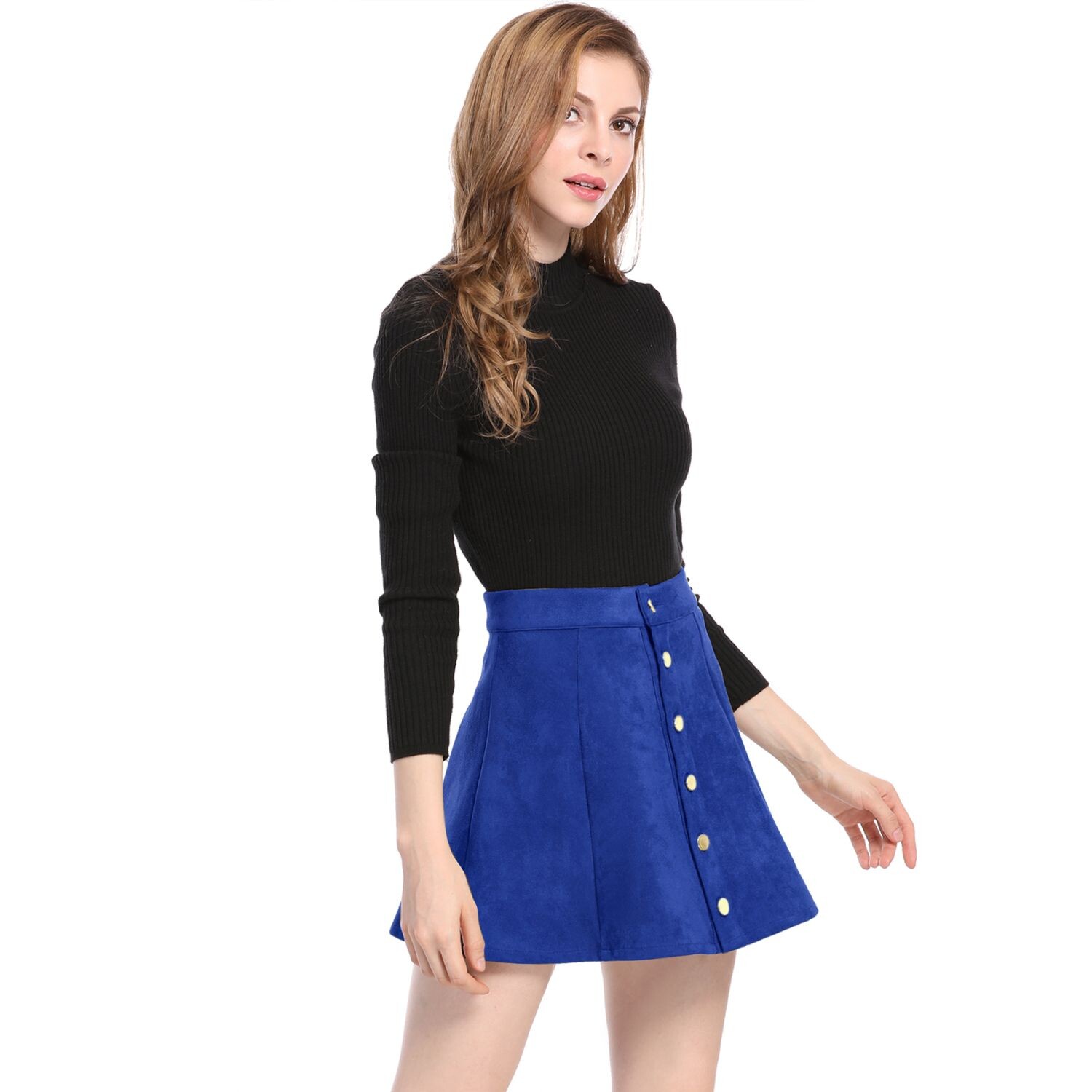 Женская мини-юбка трапециевидного силуэта на пуговицах спереди из искусственной замши ALLEGRA K, черный
Женская мини-юбка трапециевидного силуэта на пуговицах спереди из искусственной замши ALLEGRA K, черный