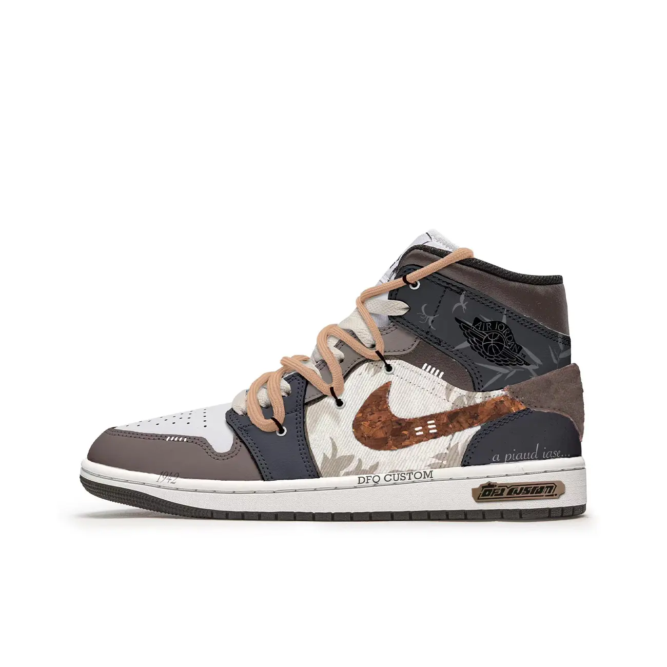 Jordan Баскетбольные кроссовки Air 1 ADCDAVINCI Custom Wild, прочные, дышащие, среднего размера, винтажные, мужские, коричневые, белые
Jordan Баскетбольные кроссовки Air 1 ADCDAVINCI Custom Wild, прочные, дышащие, среднего размера, винтажные, мужские, коричневые, белые