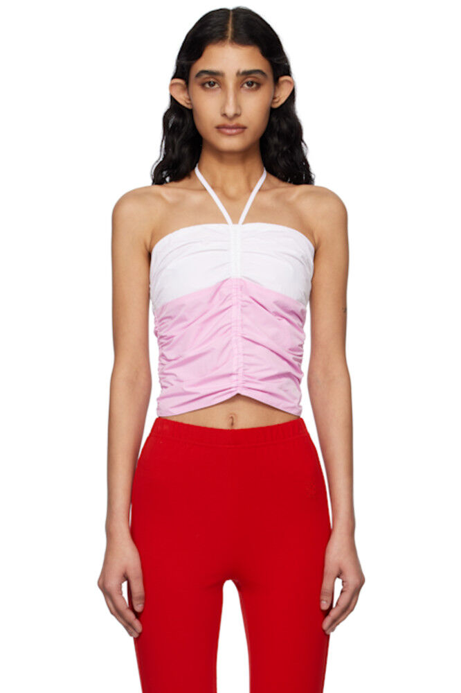 Розовый и кремовый топ с халтером и сборками Kijun
Розовый и кремовый топ с халтером и сборками Kijun