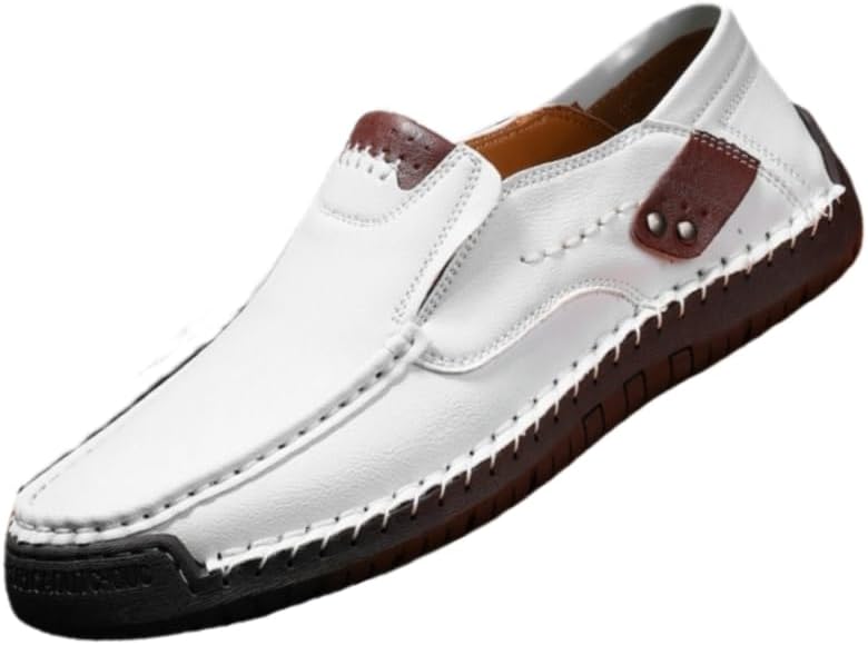 Мужские лоферы большого размера из искусственной кожи с плоской подошвой - эластичная EVA стелька и противоскользящая подошва для делового и повседневного ношения Spkfhd, белый
Мужские лоферы большого размера из искусственной кожи с плоской подошвой - эластичная EVA стелька и противоскользящая подошва для делового и повседневного ношения Spkfhd, белый