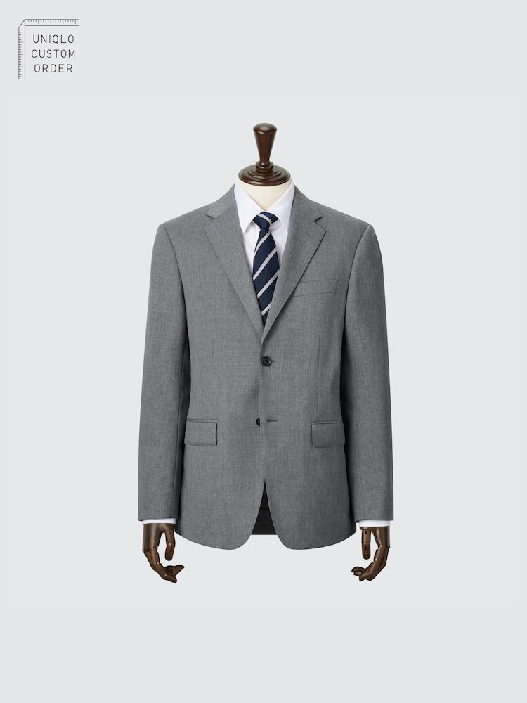 Тонкий пиджак из шерсти Uniqlo, серый
Тонкий пиджак из шерсти Uniqlo, серый