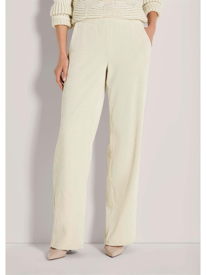 MADELEINE Вельветовые брюки с широкими штанинами и эластичным поясом жемчужно-белого цвета
MADELEINE Вельветовые брюки с широкими штанинами и эластичным поясом жемчужно-белого цвета