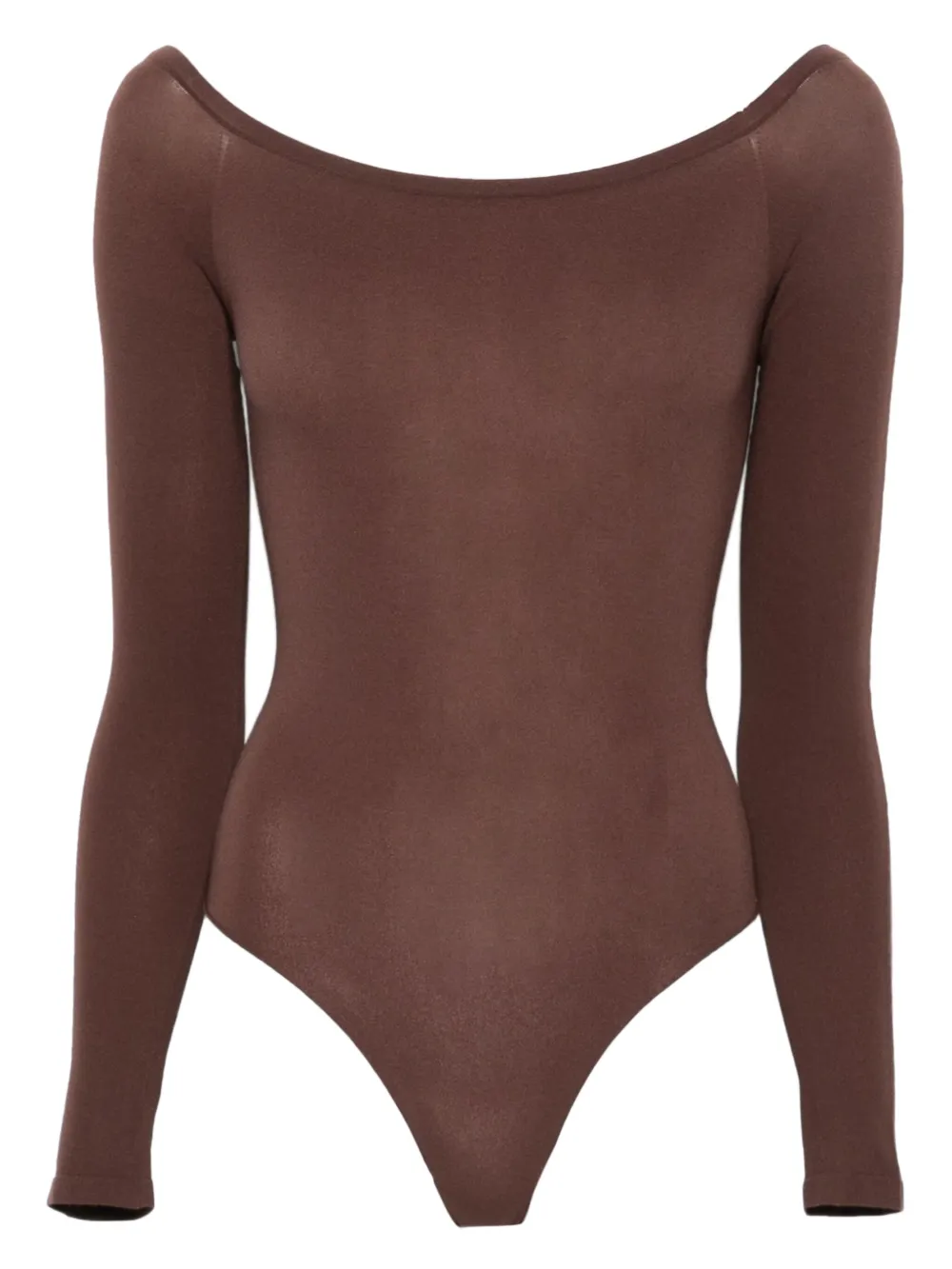 Боди с открытыми плечами и длинными рукавами Alaïa, коричневый
Боди с открытыми плечами и длинными рукавами Alaïa, коричневый