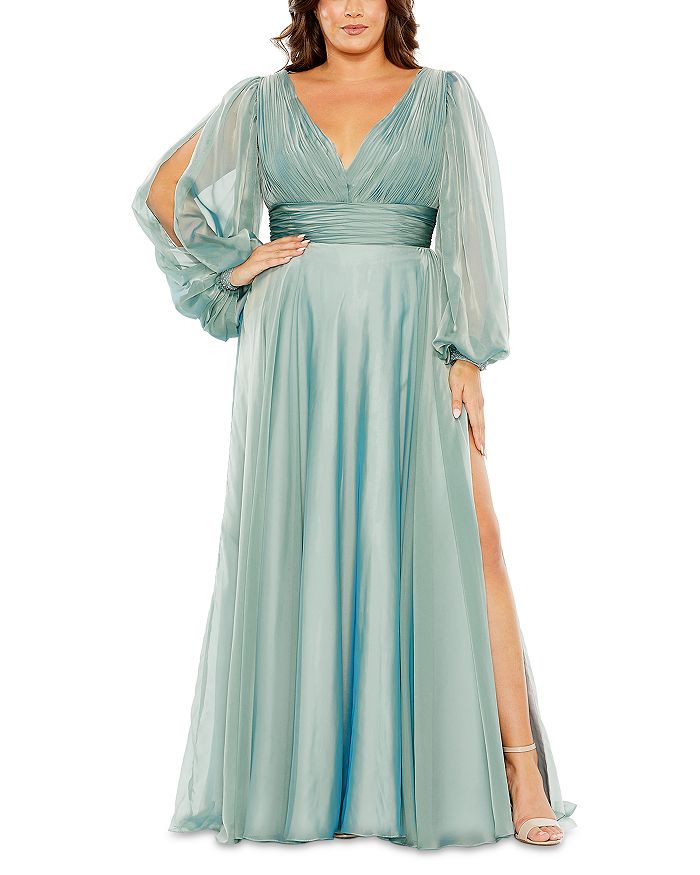 Пышное платье фасона "А-силуэт" с декоративными рукавами Mac Duggal, синий
Пышное платье фасона "А-силуэт" с декоративными рукавами Mac Duggal, синий