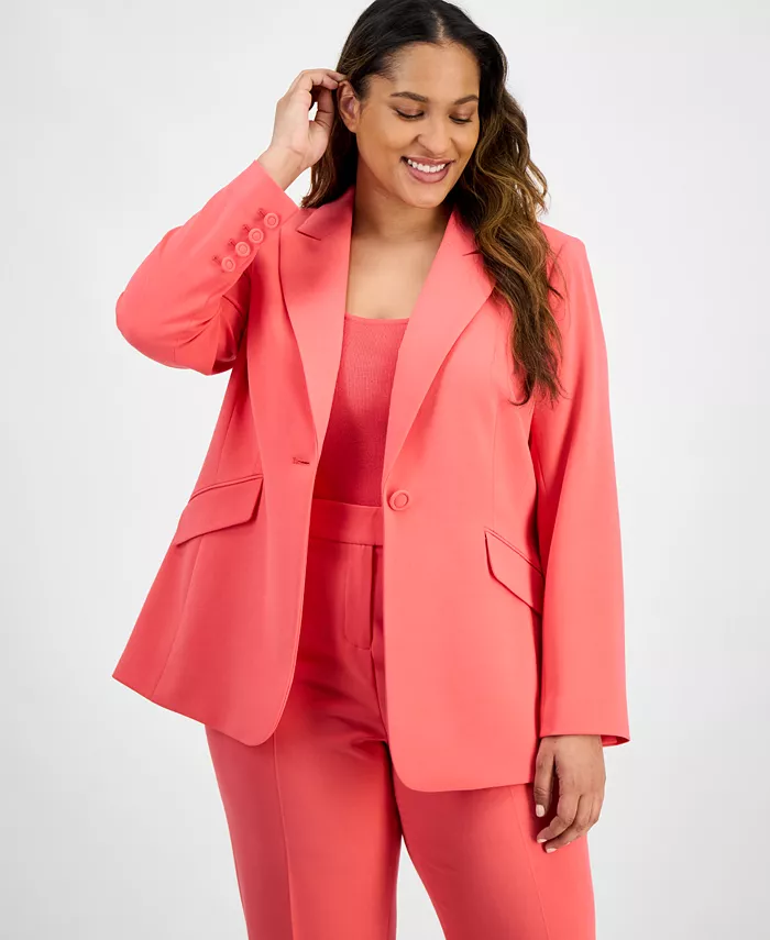 Пиджак больших размеров с заостренными лацканами и открытым передом Tahari ASL, мультиколор 
Пиджак больших размеров с заостренными лацканами и открытым передом Tahari ASL, мультиколор