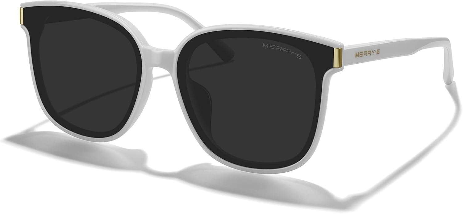Современные большие квадратные солнцезащитные очки MERRY'S из ацетата для женщин и мужчин, поляризованные, с защитой от УФ-излучения UV400, модель S6196, White Frame/Black Lens
Современные большие квадратные солнцезащитные очки MERRY'S из ацетата для женщин и мужчин, поляризованные, с защитой от УФ-излучения UV400, модель S6196, White Frame/Black Lens