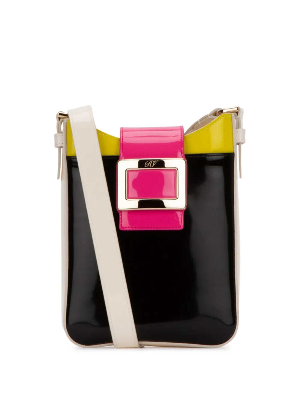 Сумка через плечо с откидным клапаном Roger Vivier, черный 
Сумка через плечо с откидным клапаном Roger Vivier, черный