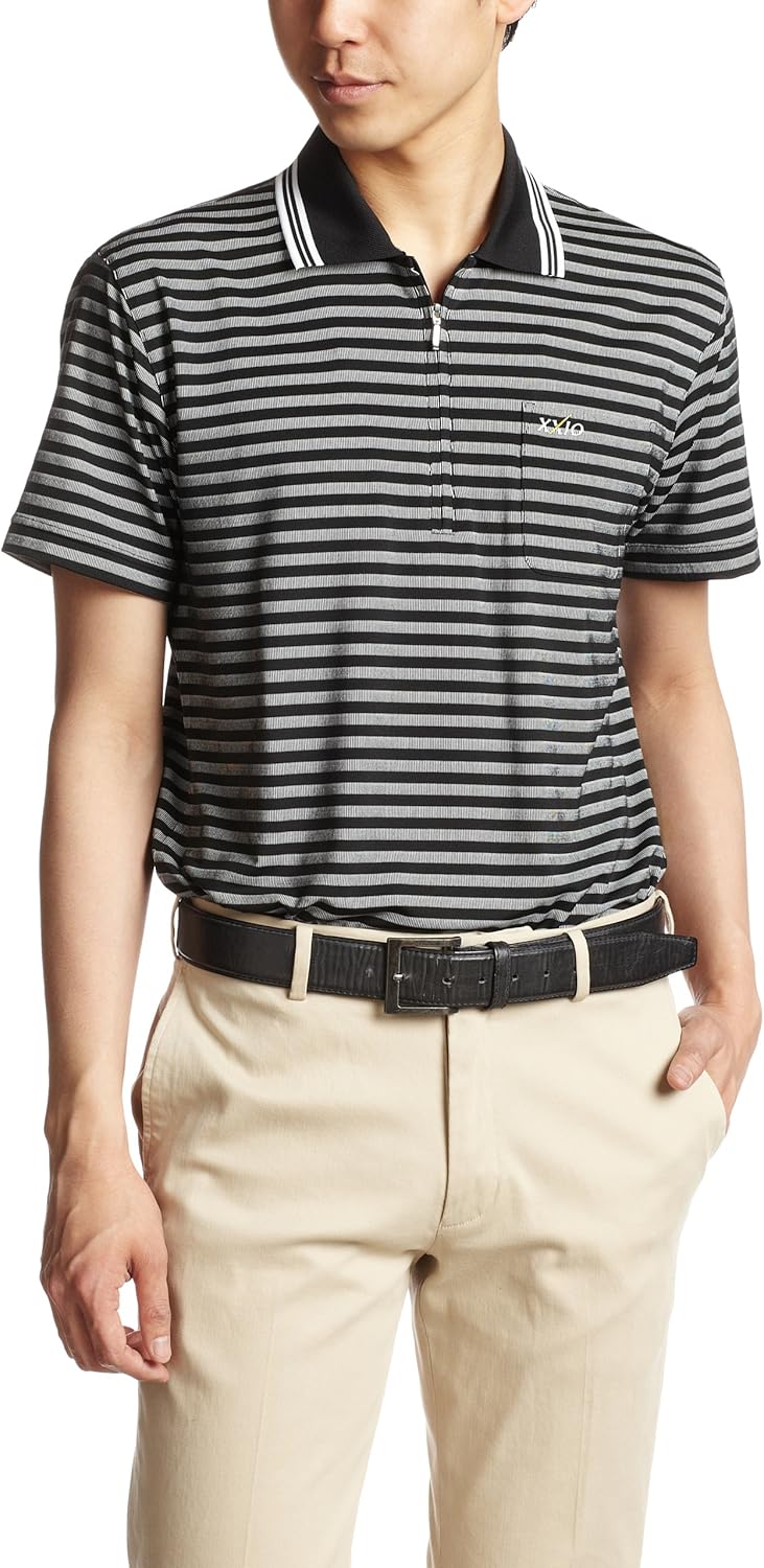 Поло XXIO с полосатым рисунком, отводящим влагу, быстросохнущим материалом, защитой от УФ-излучения, дезодорирующей биркой и стильным силуэтом, черный
Поло XXIO с полосатым рисунком, отводящим влагу, быстросохнущим материалом, защитой от УФ-излучения, дезодорирующей биркой и стильным силуэтом, черный