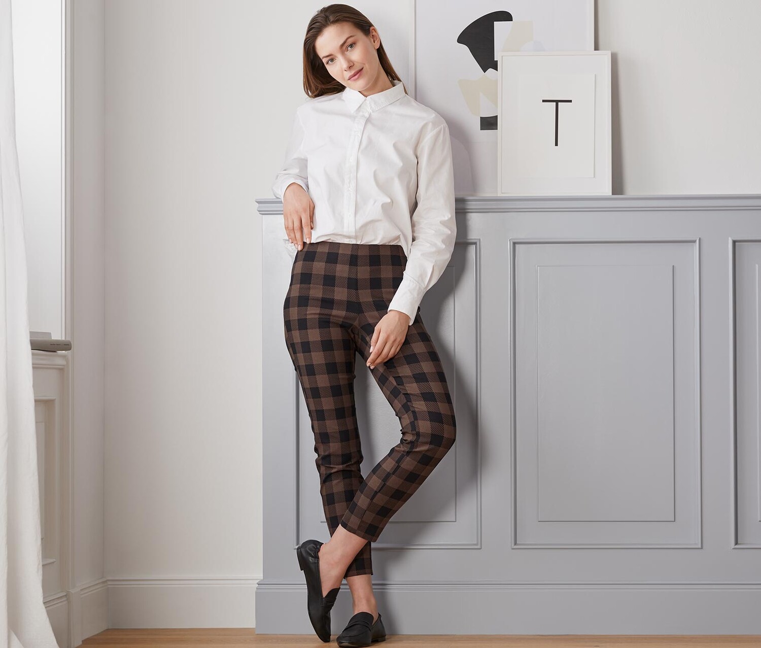 Брюки стрейч в клетку Tchibo
Брюки стрейч в клетку Tchibo