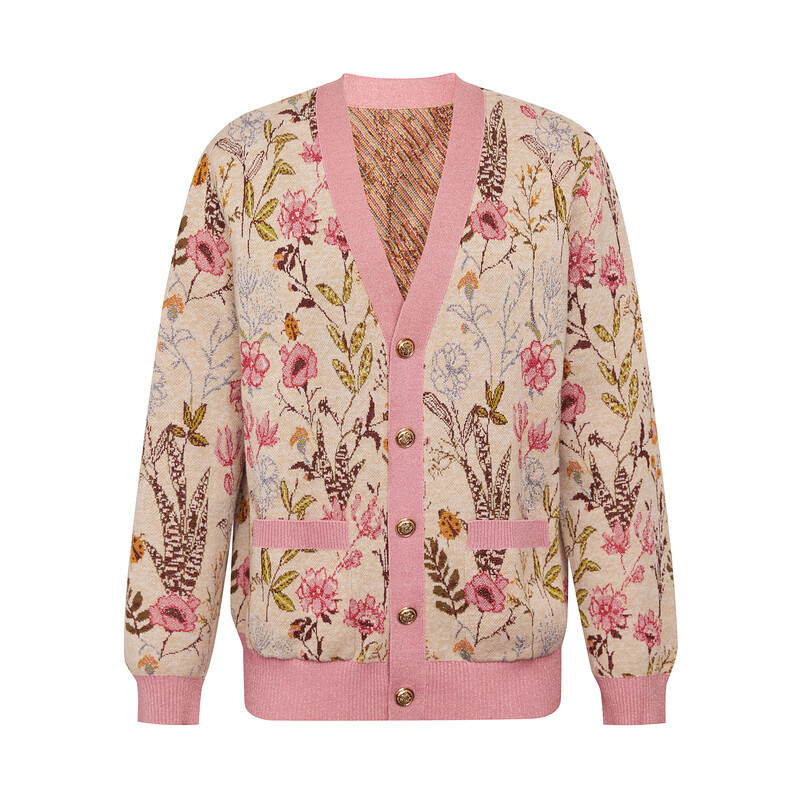 Шерстяной вязаный кардиган Deep Breath средней длины с цветочным узором, розовый
Шерстяной вязаный кардиган Deep Breath средней длины с цветочным узором, розовый