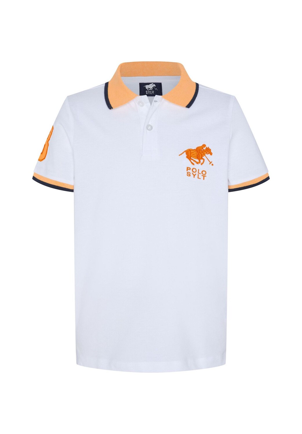 Рубашка-поло с вышивкой логотипа и контрастными акцентами POLO SYLT, цвет 11-0601 Bright White
Рубашка-поло с вышивкой логотипа и контрастными акцентами POLO SYLT, цвет 11-0601 Bright White