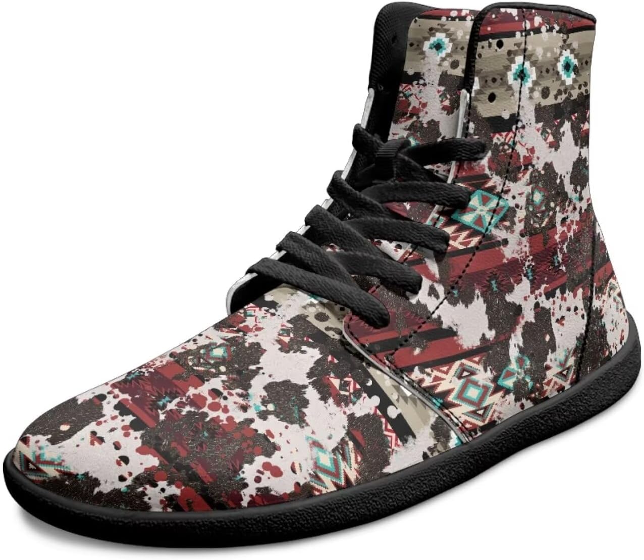 Мужские туфли с высоким верхом, широким носком, шнуровкой, противоскользящие кроссовки с нулевым уклоном для ходьбы и бега Xixirimido, Aztec Western Cow Print
Мужские туфли с высоким верхом, широким носком, шнуровкой, противоскользящие кроссовки с нулевым уклоном для ходьбы и бега Xixirimido, Aztec Western Cow Print