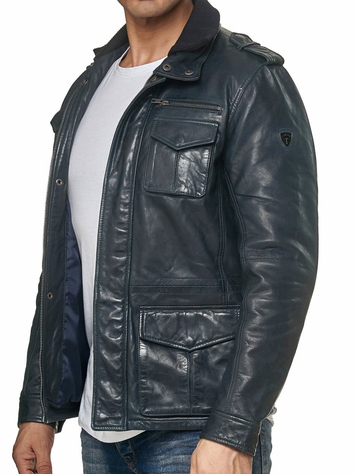 Кожаная куртка Tazzio, темно-синий
Кожаная куртка Tazzio, темно-синий