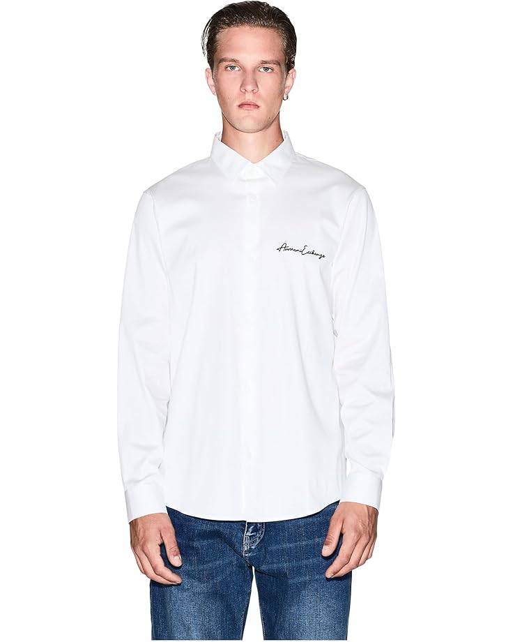 Мужская рубашка Armani Exchange Script Logo Button Down, Off White
Мужская рубашка Armani Exchange Script Logo Button Down, Off White