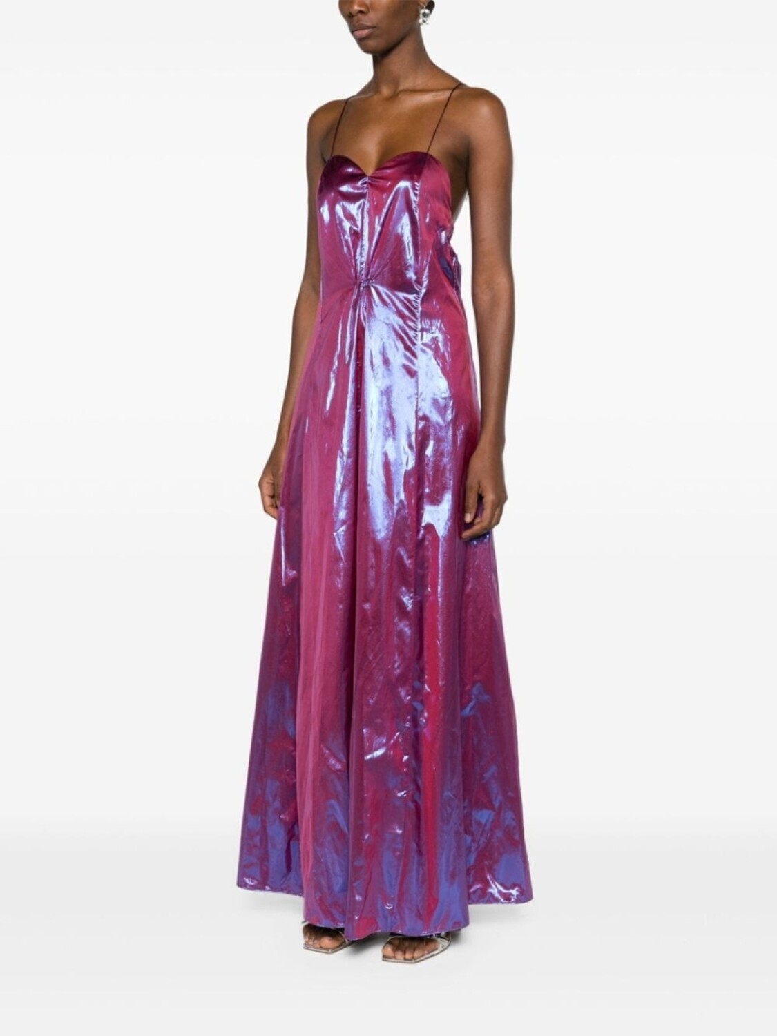 Forte Forte платье макси с эффектом металлик, синий
Forte Forte платье макси с эффектом металлик, синий