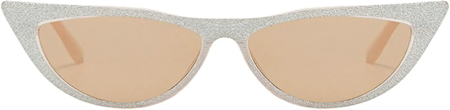 Ретро-солнцезащитные очки «кошачий глаз» с блестками для женщин и мужчин, маленькие, в стиле 90-х, модные винтажные, узкая оправа с блестками mincl, Brown
Ретро-солнцезащитные очки «кошачий глаз» с блестками для женщин и мужчин, маленькие, в стиле 90-х, модные винтажные, узкая оправа с блестками mincl, Brown