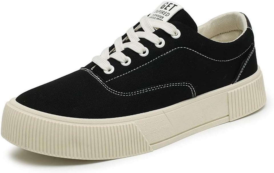 Мужские кеды на платформе из канвы, повседневные низкие шнурованные удобные обувь Tazimall, черный
Мужские кеды на платформе из канвы, повседневные низкие шнурованные удобные обувь Tazimall, черный