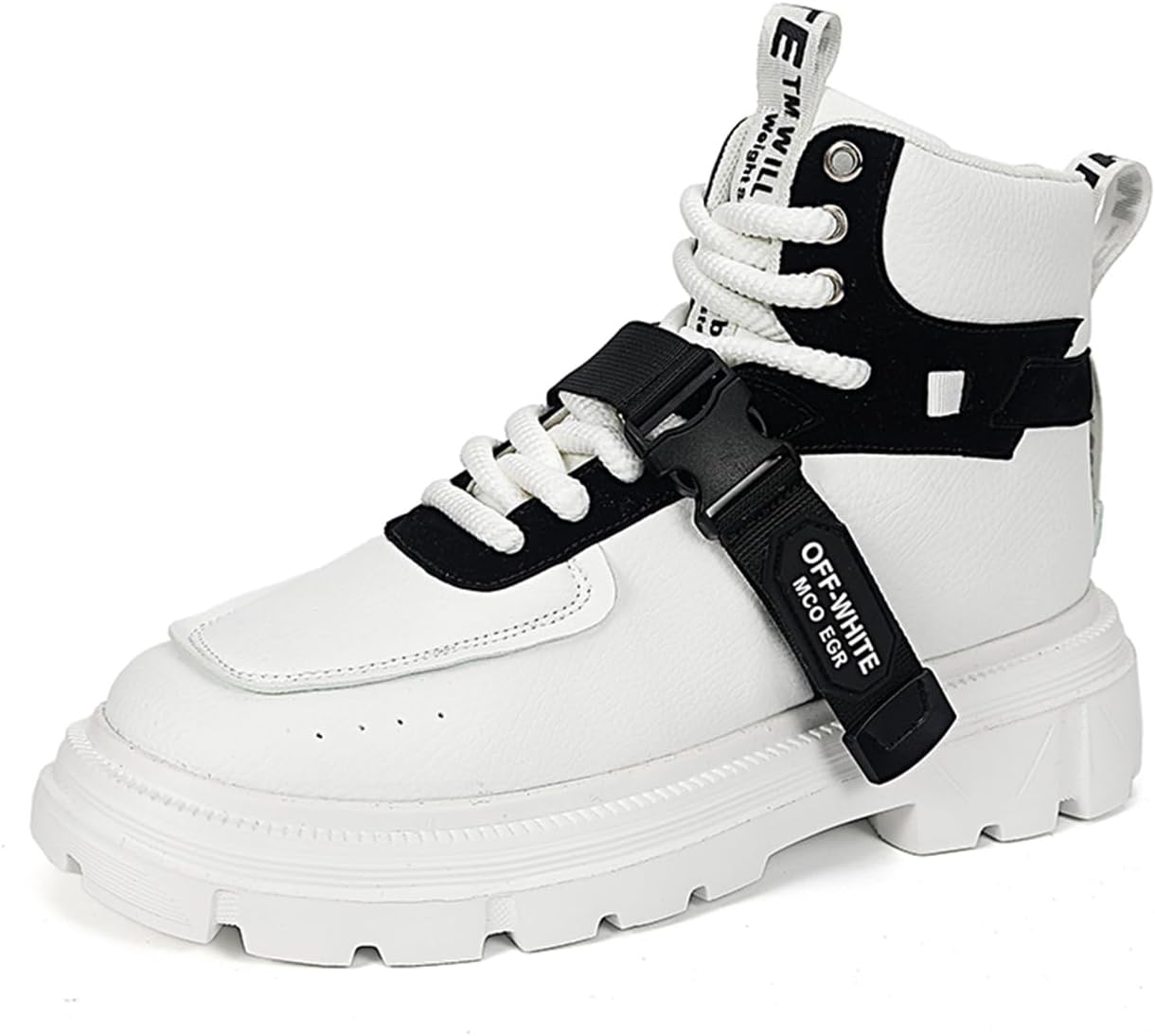 Мужские повседневные боевые ботинки средней длины, мотоциклетные ботинки с резиновой подошвой, шнуровкой и высокими голенищами для повседневной носки Zhoupulp, белый
Мужские повседневные боевые ботинки средней длины, мотоциклетные ботинки с резиновой подошвой, шнуровкой и высокими голенищами для повседневной носки Zhoupulp, белый