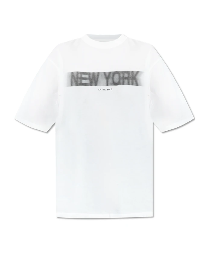 Футболка с принтом Anine Bing, белый 
Футболка с принтом Anine Bing, белый