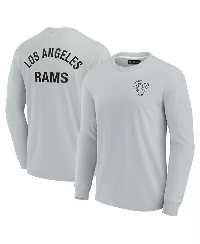 Мужская и женская серая футболка Los Angeles Rams с длинным рукавом, супермягкая Fanatics Signature
Мужская и женская серая футболка Los Angeles Rams с длинным рукавом, супермягкая Fanatics Signature