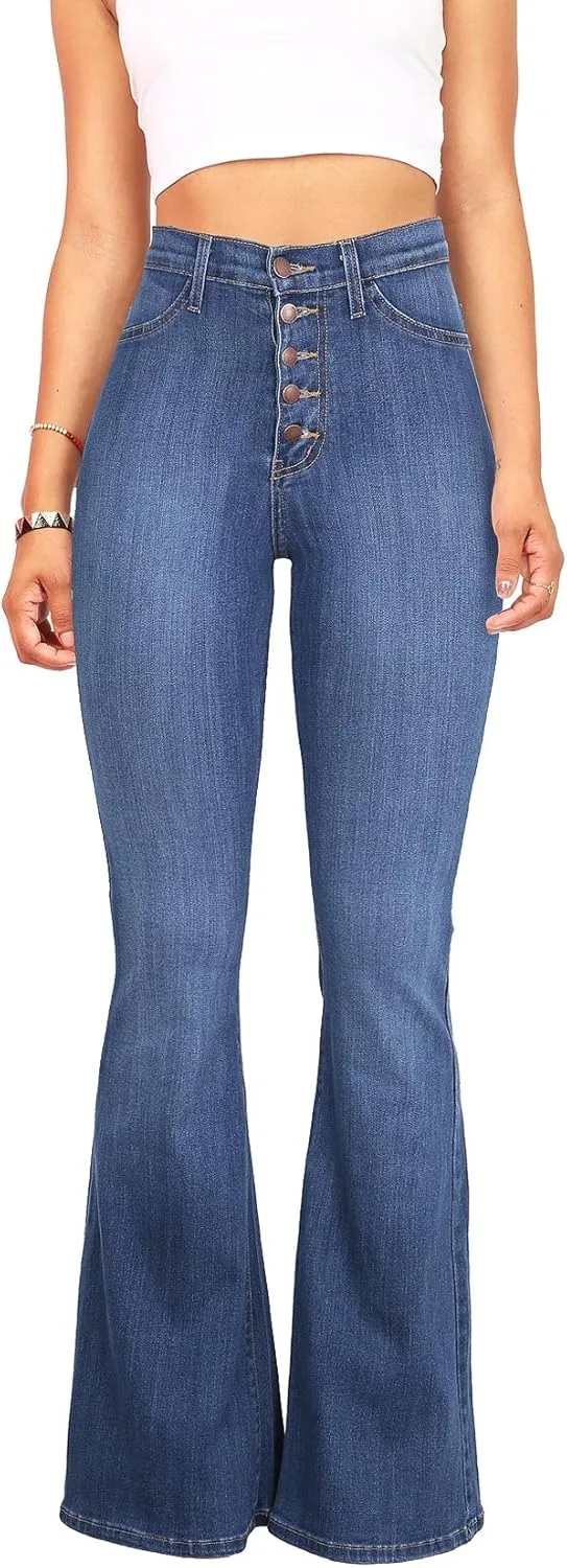 Женские джинсы-клеш Vibrant — завышенная талия, пуговицы, растягивающиеся
Женские джинсы-клеш Vibrant — завышенная талия, пуговицы, растягивающиеся