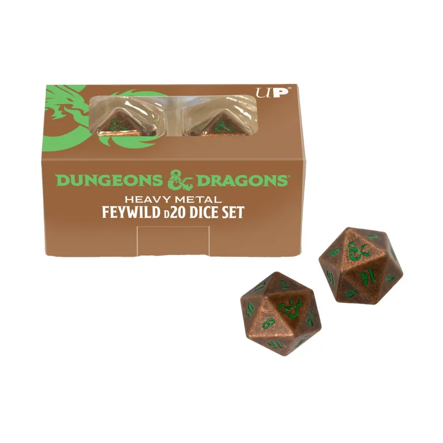 Набор кубиков Heavy Metal Feywild, медный и зеленый d20 (2), Official Dungeons and Dragons Dice & Accessories
Набор кубиков Heavy Metal Feywild, медный и зеленый d20 (2), Official Dungeons and Dragons Dice & Accessories