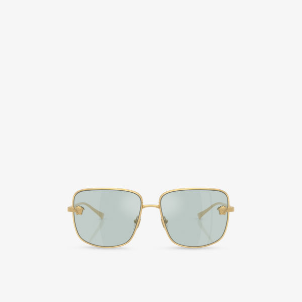 Солнцезащитные очки Versace квадратные металлические, золотой 
Солнцезащитные очки Versace квадратные металлические, золотой