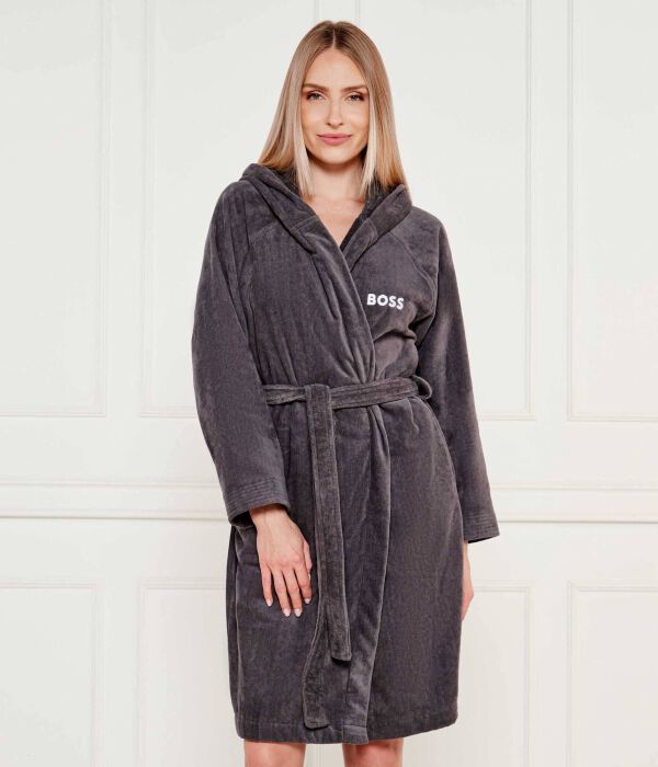 Халат однотонный Relaxed fit Boss, черный
Халат однотонный Relaxed fit Boss, черный