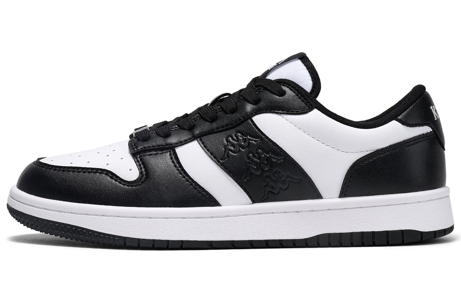 Kappa Антискользящие износостойкие низкие скейтерские кроссовки унисекс черно-белые, цвет Black White 
Kappa Антискользящие износостойкие низкие скейтерские кроссовки унисекс черно-белые, цвет Black White