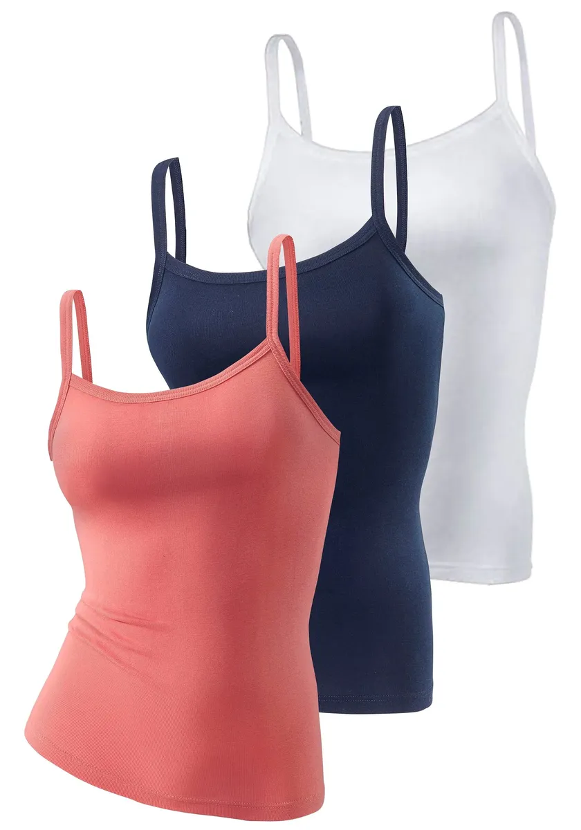 Топ-спагетти H.I.S (3 шт. в упаковке), из чистого хлопка, без боковых швов, белый
Топ-спагетти H.I.S (3 шт. в упаковке), из чистого хлопка, без боковых швов, белый