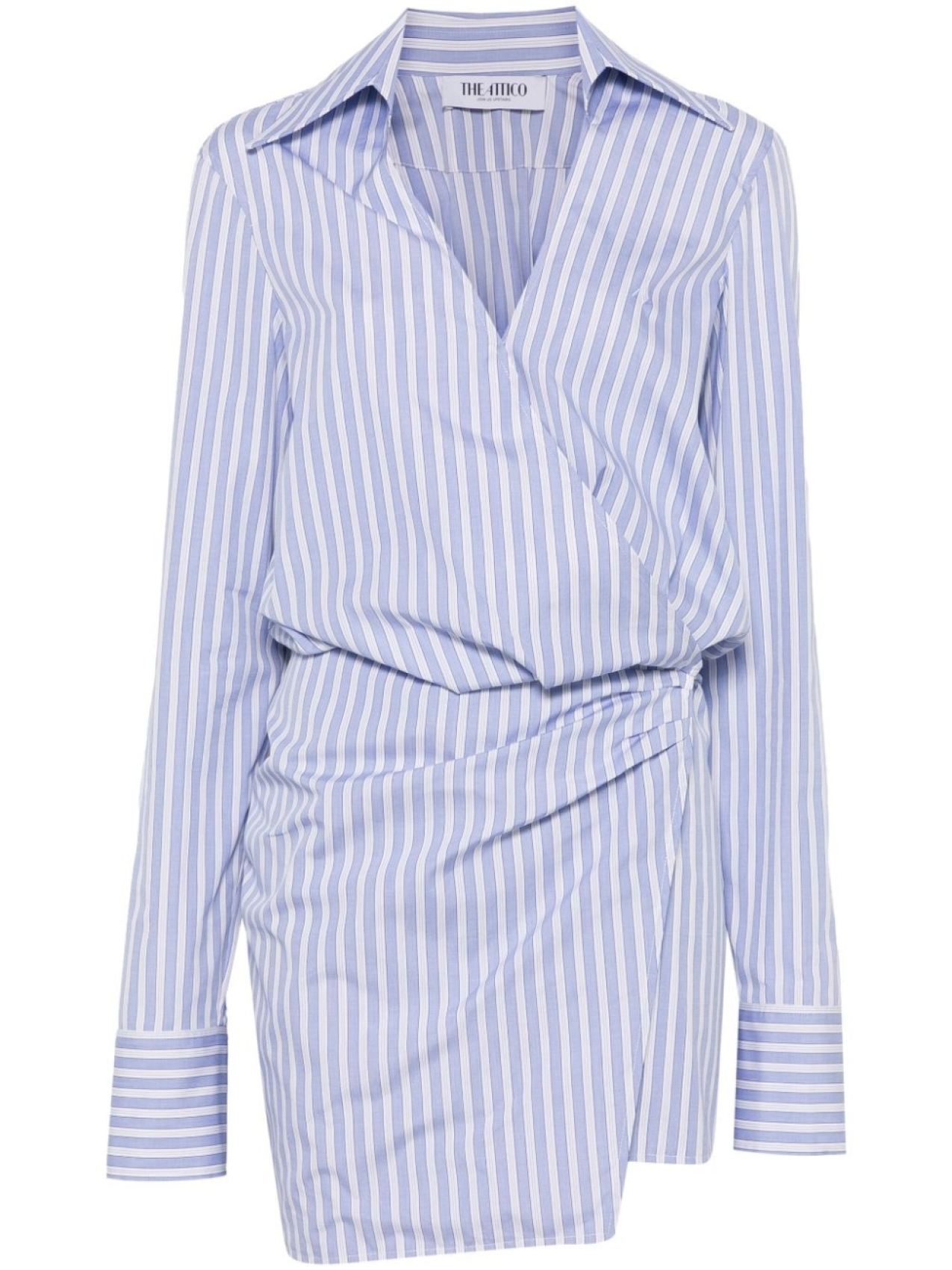 The Attico платье мини в полоску, белый
The Attico платье мини в полоску, белый