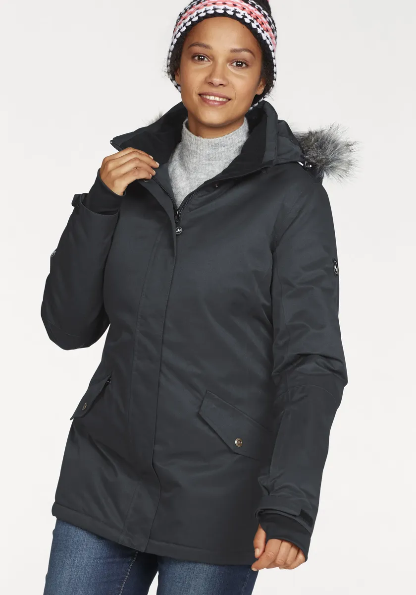 Лыжная куртка Polarino с капюшоном, защитой от снега и ветрозащитными манжетами, черный
Лыжная куртка Polarino с капюшоном, защитой от снега и ветрозащитными манжетами, черный
