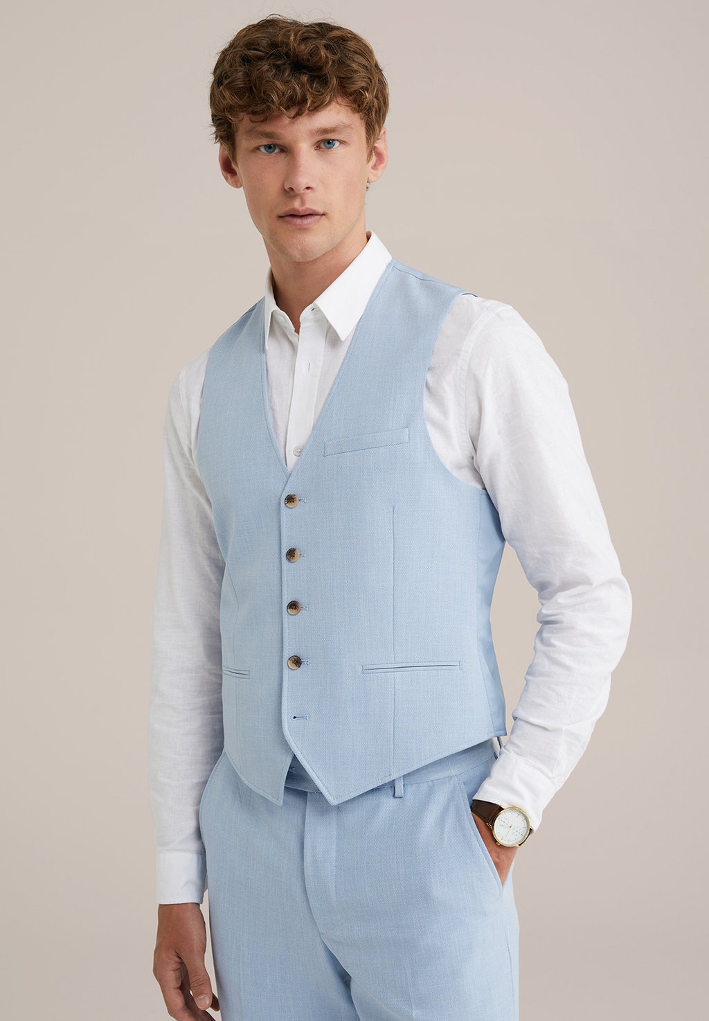 Костюмный жилет WE Fashion, светло-голубой
Костюмный жилет WE Fashion, светло-голубой
