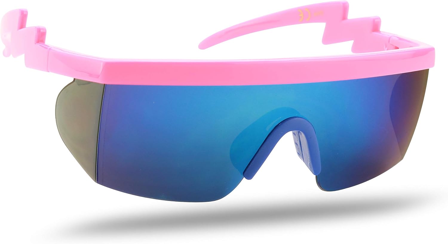 Солнцезащитные очки ShadyVEU полуободковые, неоновые, радужные, с зеркальными линзами и защитой от УФ-излучения, в стиле ретро 80-х, с изогнутыми дужками в виде зигзага, Neon Pink Frame / Blue Nose Pad / Blue Mirror Lens
Солнцезащитные очки ShadyVEU полуободковые, неоновые, радужные, с зеркальными линзами и защитой от УФ-излучения, в стиле ретро 80-х, с изогнутыми дужками в виде зигзага, Neon Pink Frame / Blue Nose Pad / Blue Mirror Lens