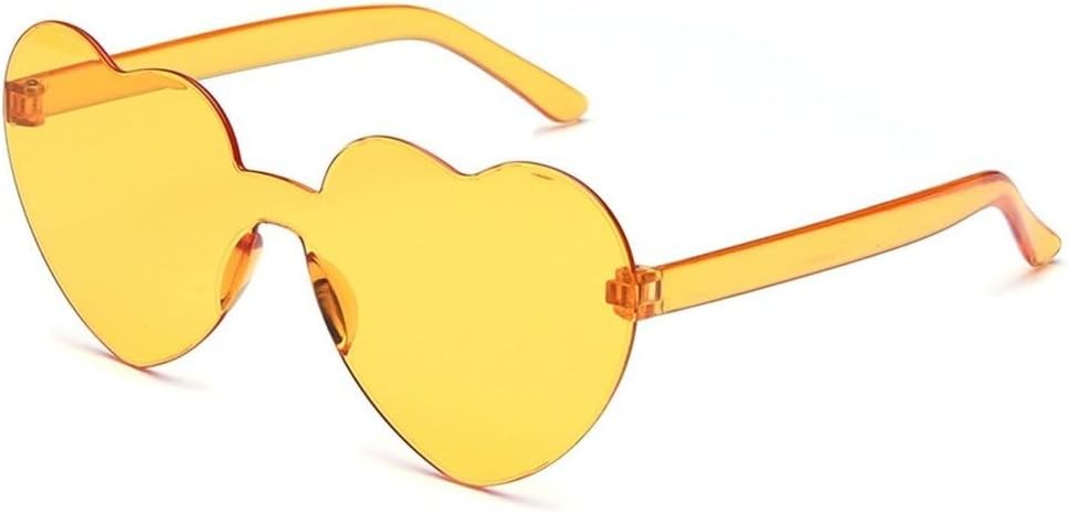 Женские солнцезащитные очки из поликарбоната в форме сердца с тонировкой для вечеринок, винтажные солнцезащитные очки без оправы с поляризацией для девочек GHVWYX, Bright Yellow
Женские солнцезащитные очки из поликарбоната в форме сердца с тонировкой для вечеринок, винтажные солнцезащитные очки без оправы с поляризацией для девочек GHVWYX, Bright Yellow