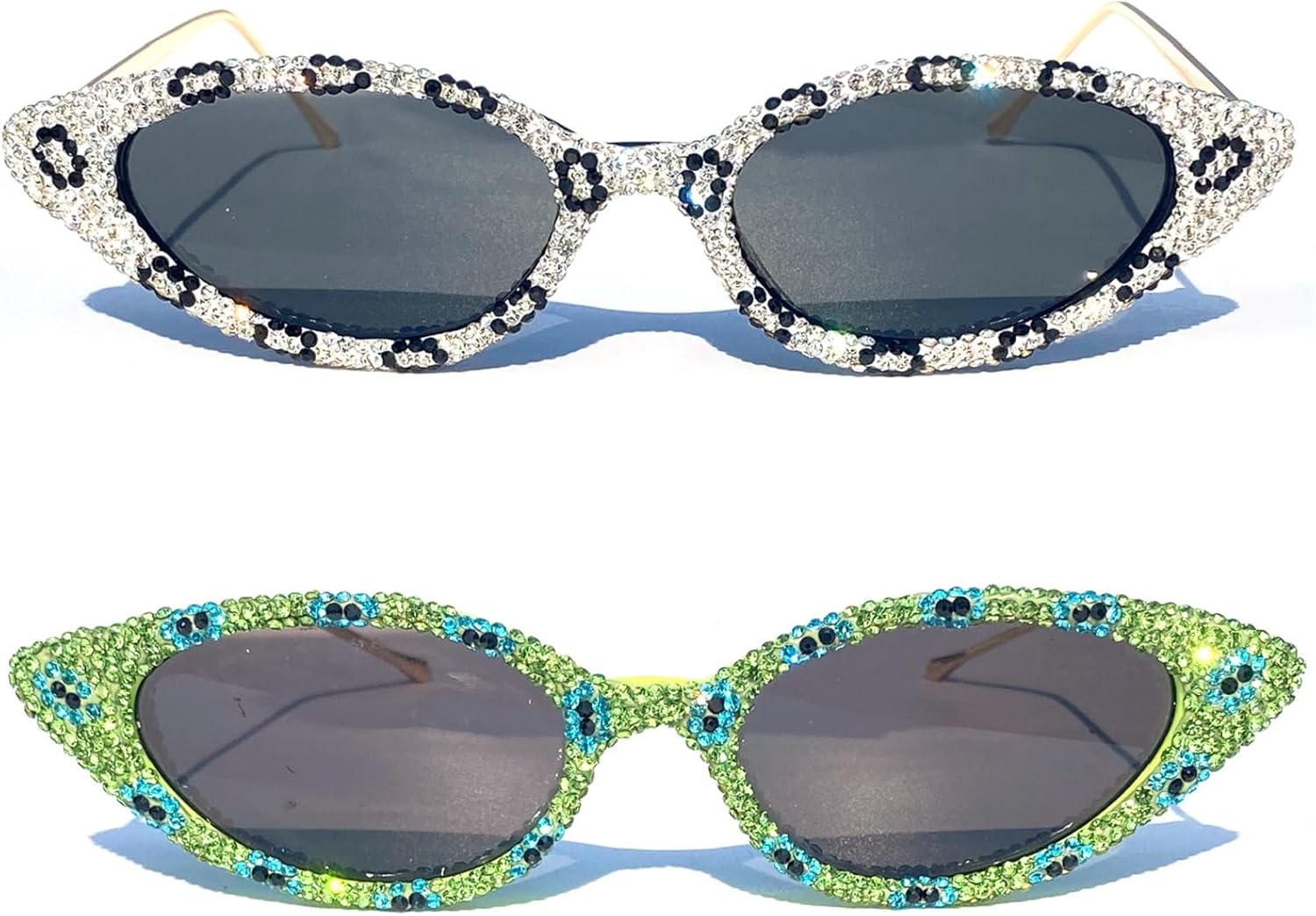 Солнцезащитные очки с кристаллами и стразами для женщин, сверкающие очки для вечеринок, модные женские очки в стиле «кошачий глаз» с бриллиантами mincl, 2pcs-white&green
Солнцезащитные очки с кристаллами и стразами для женщин, сверкающие очки для вечеринок, модные женские очки в стиле «кошачий глаз» с бриллиантами mincl, 2pcs-white&green