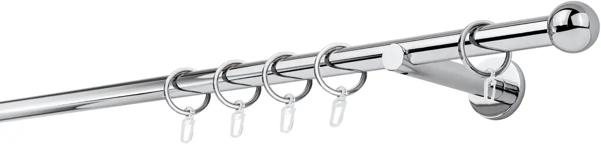 Карниз для штор mydeco "Шариковый настенный кронштейн, 20 мм, 12 см", 1 направляющая, фиксированный размер 310 см, цвет chromfarben
Карниз для штор mydeco "Шариковый настенный кронштейн, 20 мм, 12 см", 1 направляющая, фиксированный размер 310 см, цвет chromfarben
