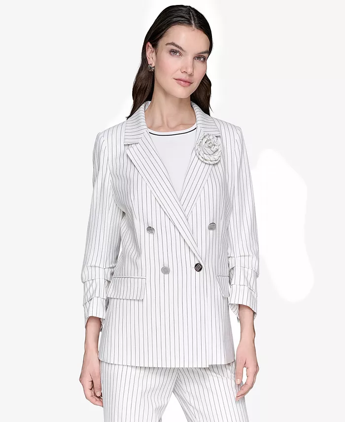 Женский полосатый двубортный пиджак KALR LAGERFELD PARIS KARL LAGERFELD PARIS, белый
Женский полосатый двубортный пиджак KALR LAGERFELD PARIS KARL LAGERFELD PARIS, белый